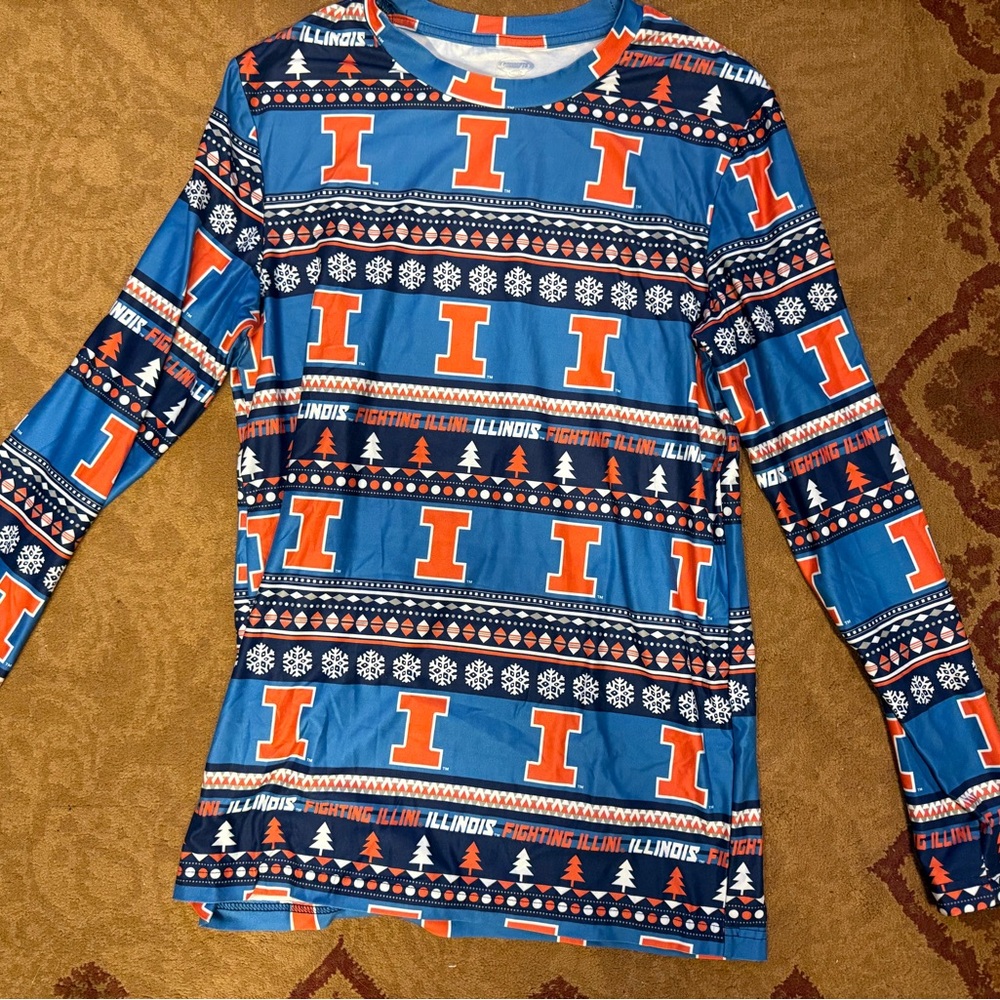 Blue and Orange Illinois Long Sleeve Shirt